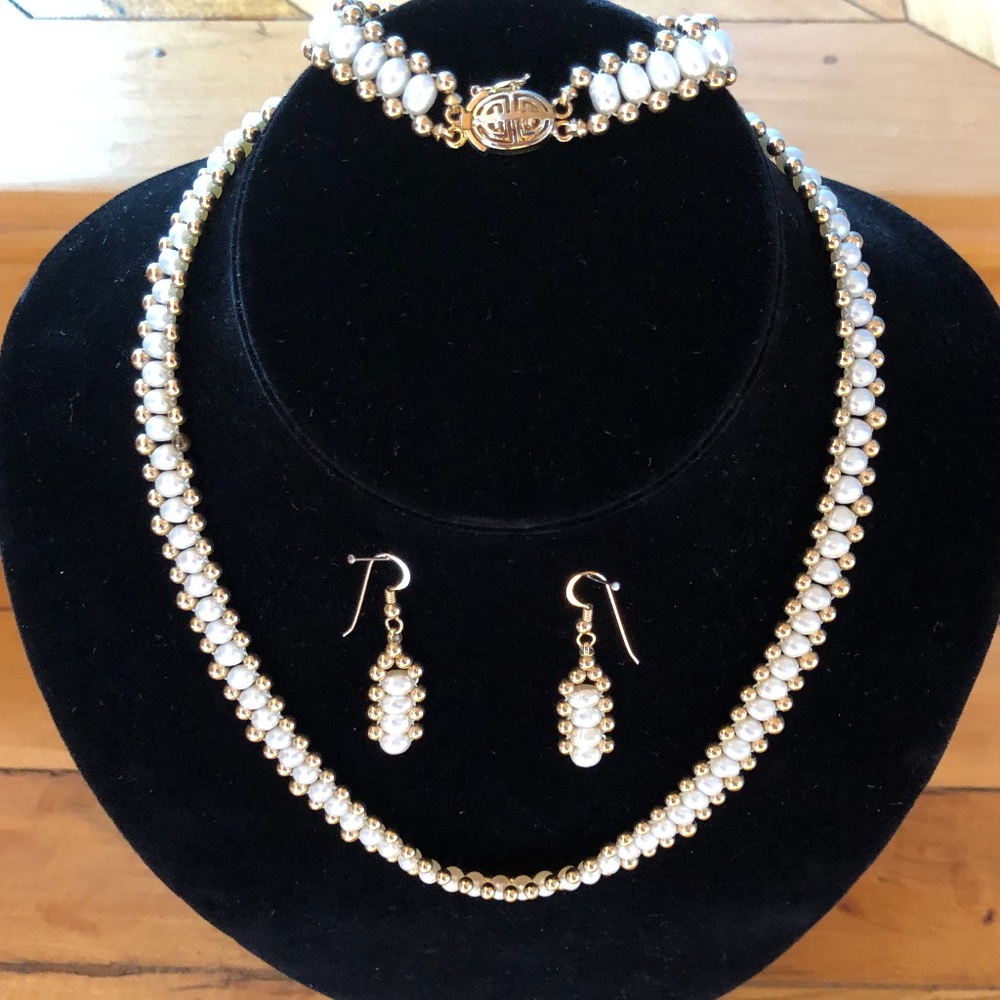Seed Pearl Necklace/Choker Set